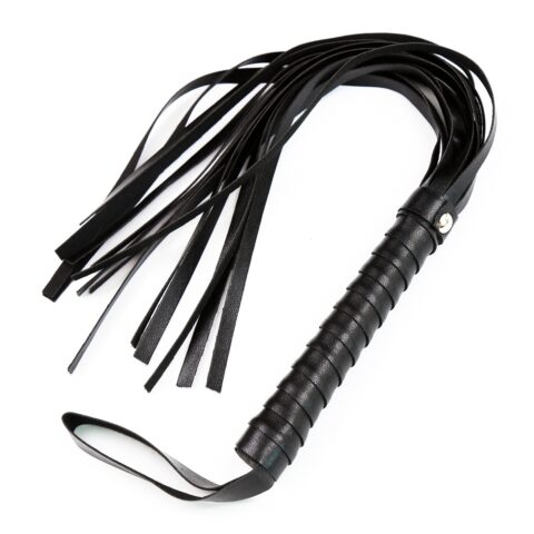 Black Flogger Whip – Tease, Build, and Control the Moment
